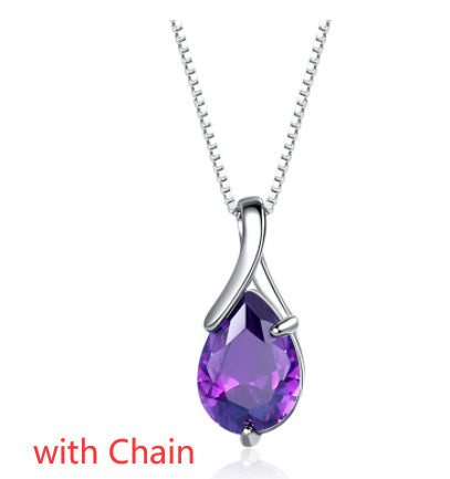 Cute 🥰 Sterling (Silver) S925 Pendant Vintage Amethyst Elegant Women's Jewellery