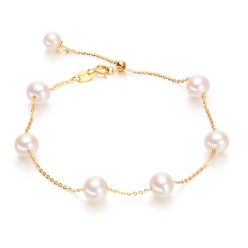 18k Gold Pearl Bracelet | Stylish Pearl Bracelet | Badhoni
