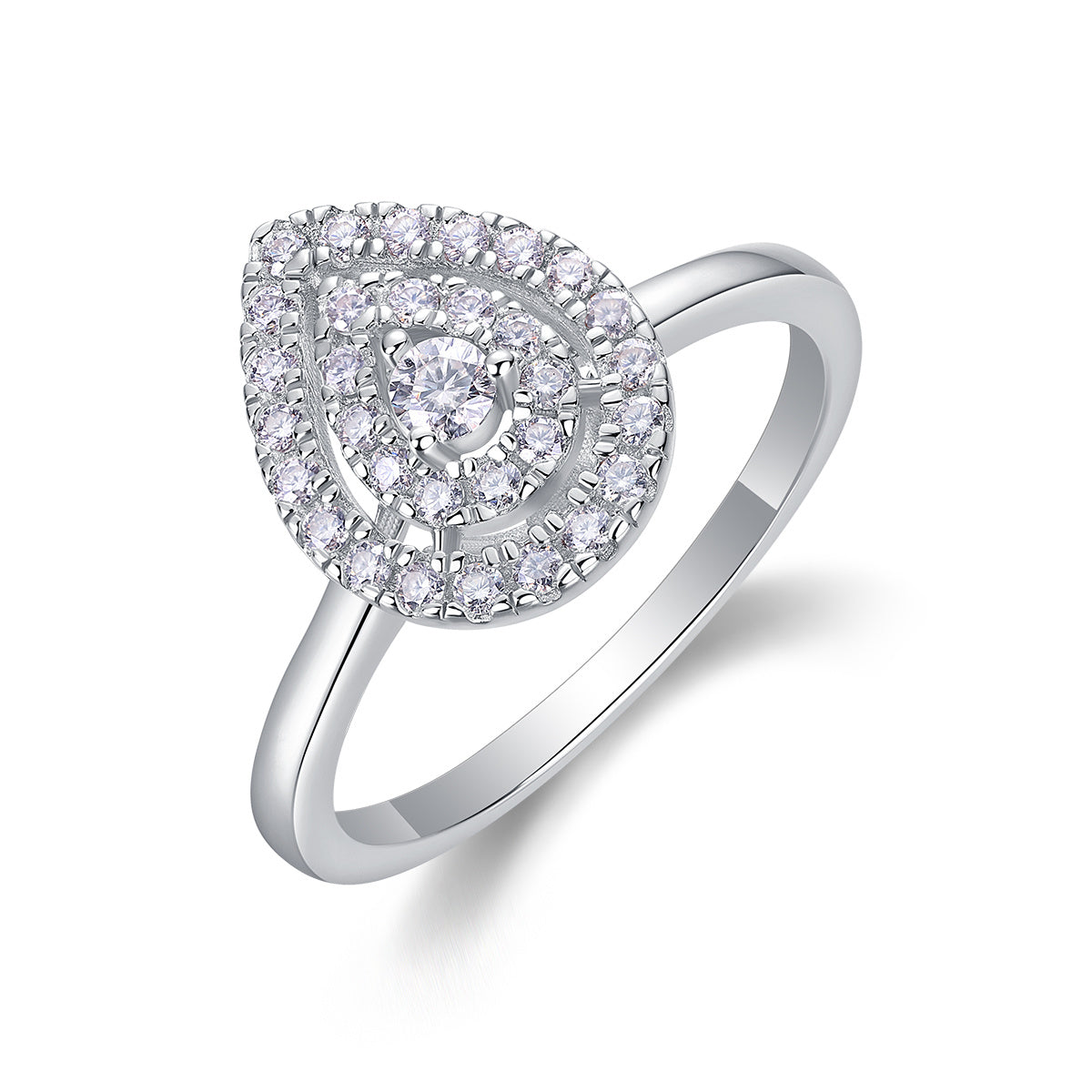 Eternal Love - A Diamond Wedding Ring Set With Top-quality Moissanite 925 Silver .