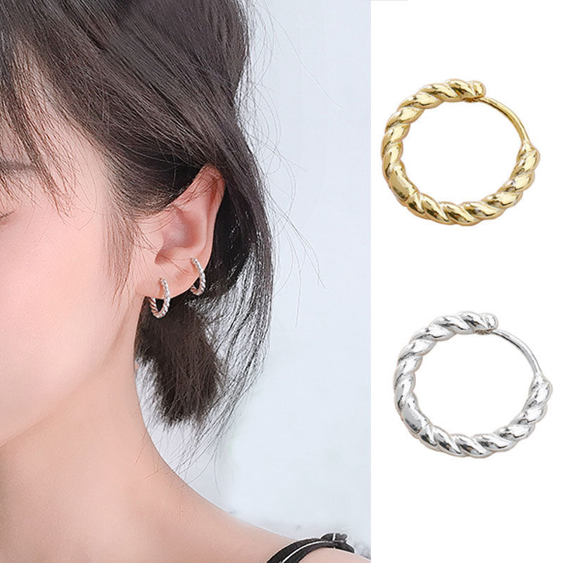 Women's Twisted Earrings | Twisted Hoop Earrings | Badhoni