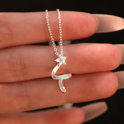 Sterling Silver Pure Silver Diamond XINGX Necklace