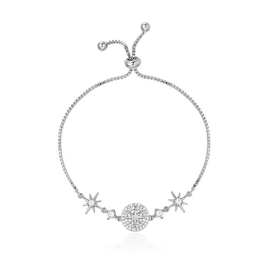 18K Real Gold Plating and Drawable Star Simple Bracelet