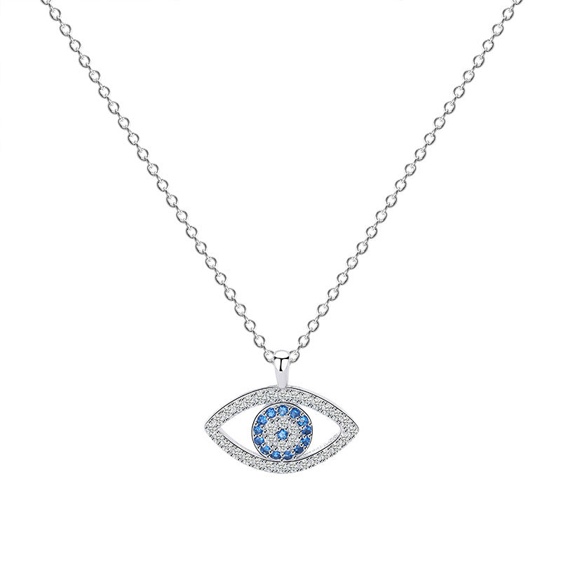 s925 Sterling Silver Atmospheric Demon Eye Necklace Eye Pendant
