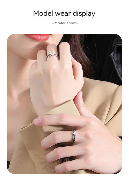 Personality Fashion 999 Pure Silver You Have Couple Rings
