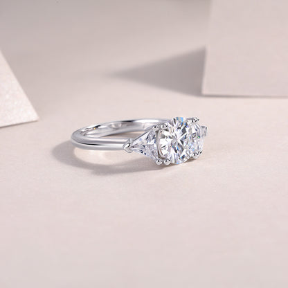 ❤️Ocean Diamond - Set With 2-carat Top-quality Moissanite S925 Silver And  Diamond Wedding Ring. The Ring Can Be Inspected With A Diamond Pen❤️