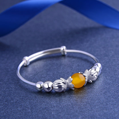 Baby pure silver topaz bracelet