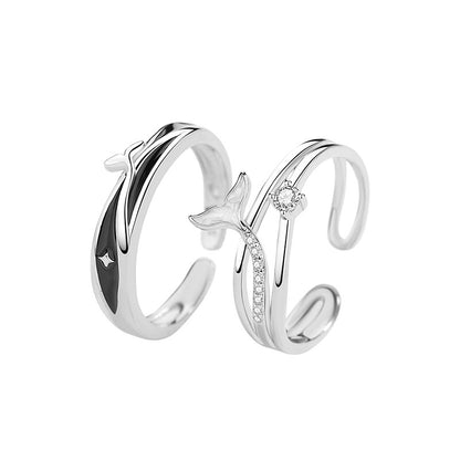 Personality Fashion 999 Pure Silver You Have Couple Rings