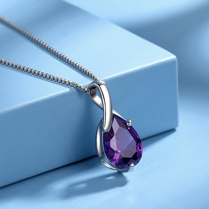 Cute 🥰 Sterling (Silver) S925 Pendant Vintage Amethyst Elegant Women's Jewellery
