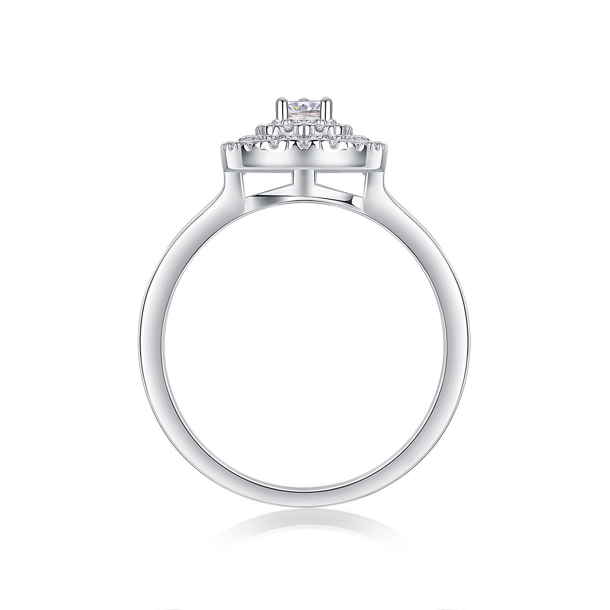 Eternal Love - A Diamond Wedding Ring Set With Top-quality Moissanite 925 Silver .