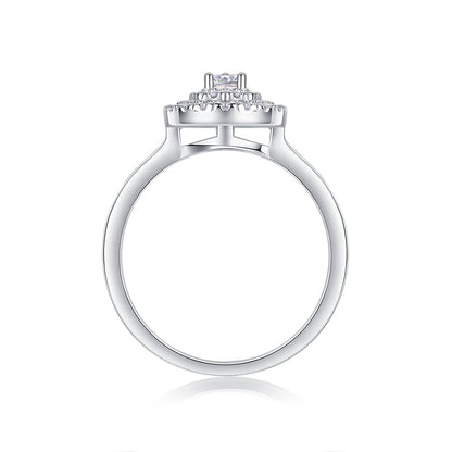 Eternal Love - A Diamond Wedding Ring Set With Top-quality Moissanite 925 Silver .