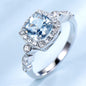 Pure Silver Ring Blue Topaz Ring