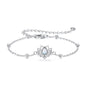 Pure Silver Lotus Opal Bracelet