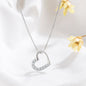 Pure Sterling Silver . Love Heart Pendant Necklace For  Ladies Gold and silver  colour Chain High Quality