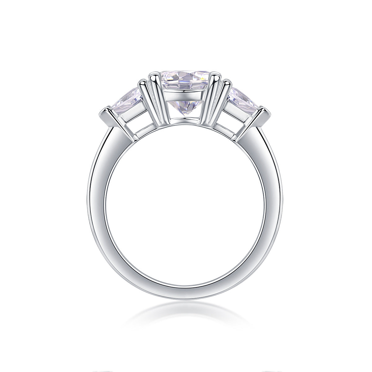 ❤️Ocean Diamond - Set With 2-carat Top-quality Moissanite S925 Silver And  Diamond Wedding Ring. The Ring Can Be Inspected With A Diamond Pen❤️