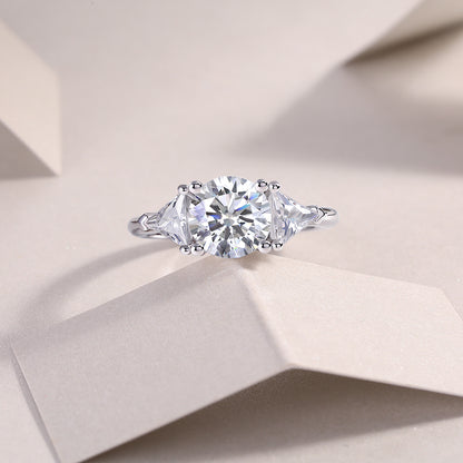 ❤️Ocean Diamond - Set With 2-carat Top-quality Moissanite S925 Silver And  Diamond Wedding Ring. The Ring Can Be Inspected With A Diamond Pen❤️