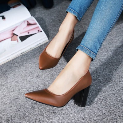 High heel ladies shoes