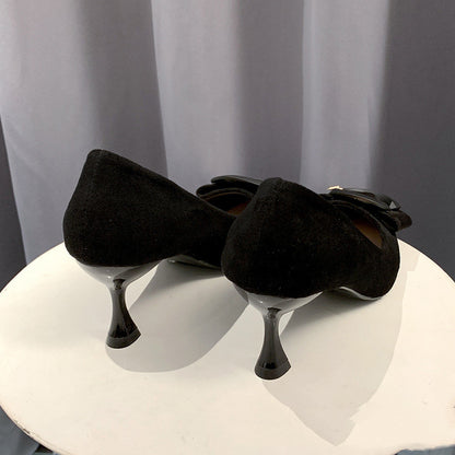 Fashion Pointed Shallow Mouth Ladies Single Stiletto Heel Women's Shoes