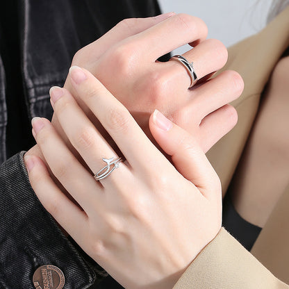 Personality Fashion 999 Pure Silver You Have Couple Rings