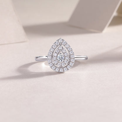 Eternal Love - A Diamond Wedding Ring Set With Top-quality Moissanite 925 Silver .