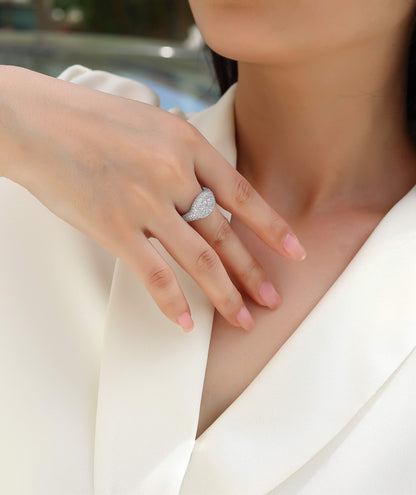 ❤️Shining Frenzy - A Wedding Ring Set With Top-quality Moissanite S925 Silver And Platinum-Diamond🔥.